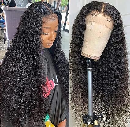 Perruque Femme Naturelle Perruque Bresilienne Lisse Perruque Cheveux Humain Deep Wave Lace Front Wigs Human Hair Wig Perruque Femme Naturelle Brésilien Densité 180% 28 Pouces 13X6 HD Lace Frontal Wigs