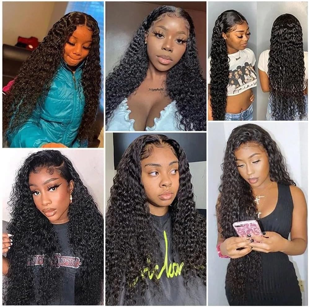 Perruque Femme Naturelle Perruque Bresilienne Lisse Perruque Cheveux Humain Deep Wave Lace Front Wigs Human Hair Wig Perruque Femme Naturelle Brésilien Densité 180% 28 Pouces 13X6 HD Lace Frontal Wigs