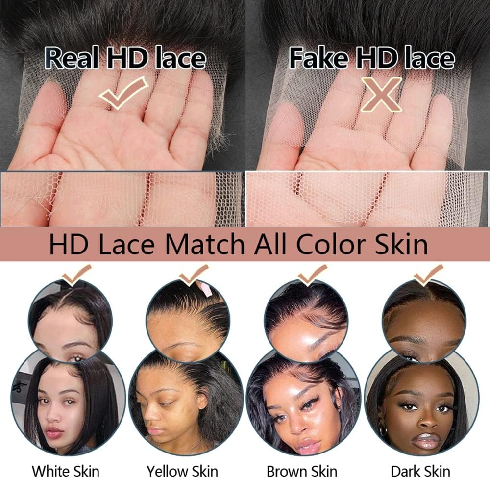 Perruque Femme Naturelle Perruque Bresilienne Lisse Perruque Cheveux Humain Deep Wave Lace Front Wigs Human Hair Wig Perruque Femme Naturelle Brésilien Densité 180% 28 Pouces 13X6 HD Lace Frontal Wigs