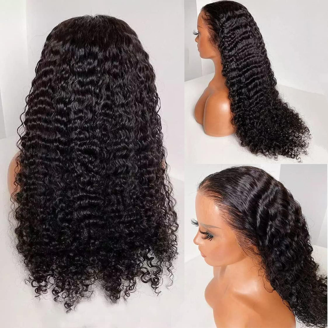 Perruque Femme Naturelle Perruque Bresilienne Lisse Perruque Cheveux Humain Deep Wave Lace Front Wigs Human Hair Wig Perruque Femme Naturelle Brésilien Densité 180% 28 Pouces 13X6 HD Lace Frontal Wigs