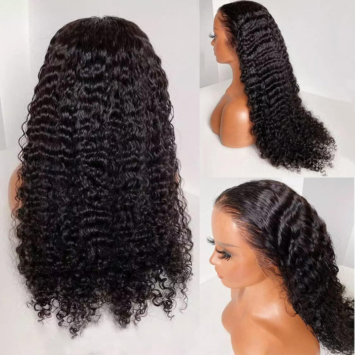 Perruque Femme Naturelle Perruque Bresilienne Lisse Perruque Cheveux Humain Deep Wave Lace Front Wigs Human Hair Wig Perruque Femme Naturelle Brésilien Densité 180% 28 Pouces 13X6 HD Lace Frontal Wigs