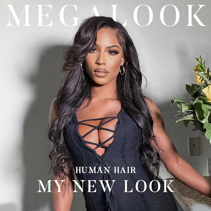 Perruques cheveux humains 13x4 Pre Cut Lace Wig Human Hair For Black Women 200% Density Pre Plucked with Baby Hair Bleached Knot Body Wave Wig Wear and Go Glueless Wigs Natural Black Color 36 Pouces