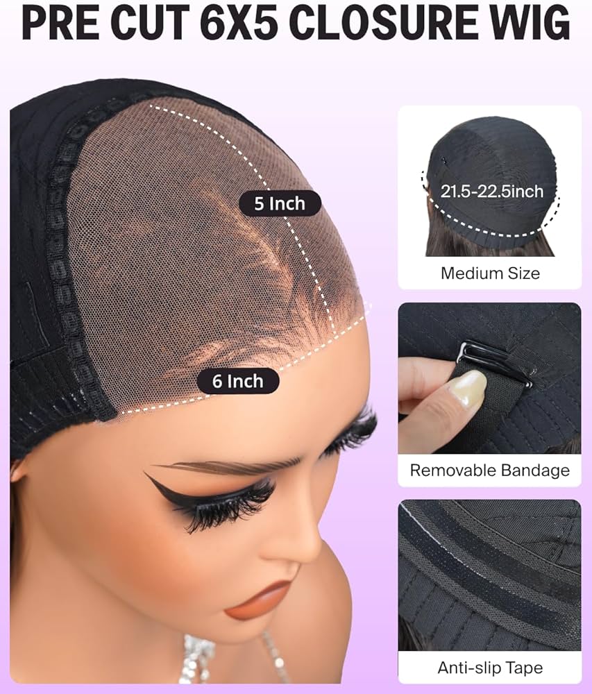 MegaLook Perruque en cheveux naturels sans colle, 12 x 15 cm, tulle à l'avant, pour femme noire, 12A, soyeuse, balayage, lisse, pré-pincée