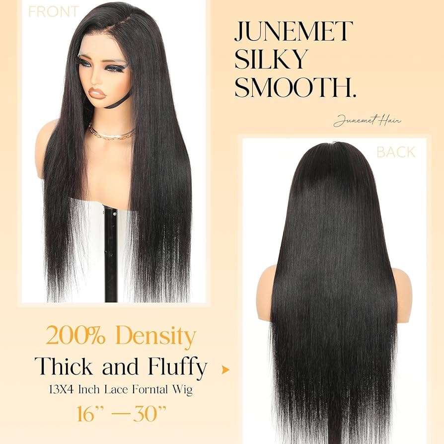 32 Pouces Perruque Cheveux Humain Densité 200% 13x4 Straight HD Lace Front Human Hair Perruque Femme Naturelle Brésilien Cheveux Humain Wig Human Hair Couleur Naturelle